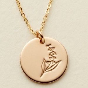 NEW May Lily of the Valley Birth Flower Necklace